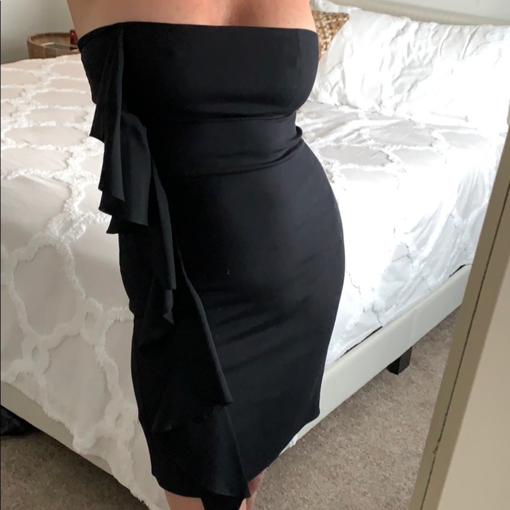 Silk, sexy black dress
